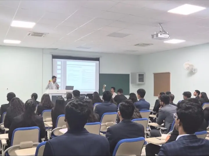 Aditya Singh speaking at IIT Jodhpur